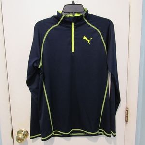 SOLD!(Thredup)Puma Kids, Quarter Zip Pullover Shirt